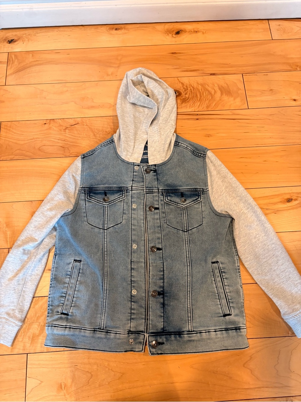 Youth 10/12 Hooded Jean Jacket